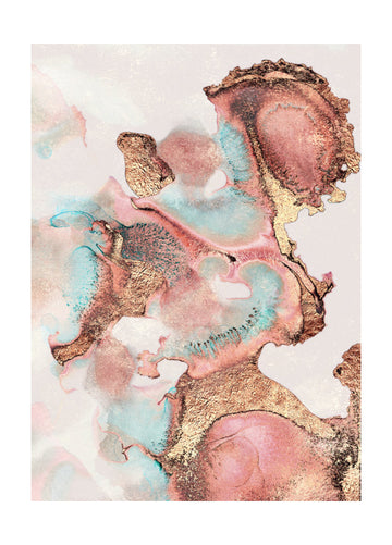 Liquid Gold and Teal | Poster - Passepartout