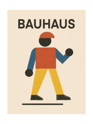 Bauhaus Walking Figure | Poster - Passepartout
