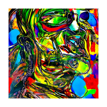 Vibrant Abstract Face | Poster - Passepartout