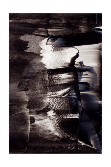Monochrome Textures And Fluid Brushstrokes | Poster - Passepartout