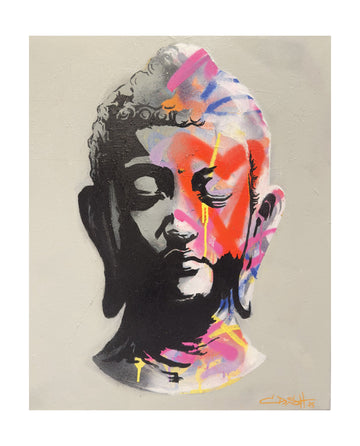 Graffiti Buddha Head | Poster - Passepartout
