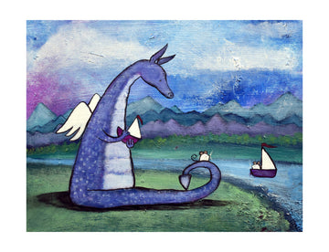 Whimsical Dragon And Friends | Poster - Passepartout
