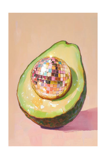 Avocado Disco Ball | Poster - Passepartout