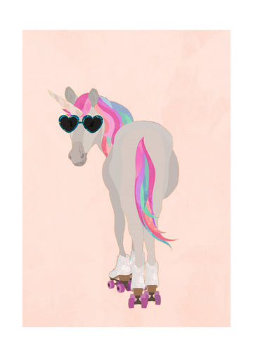 Roller Skating Unicorn | Poster - Passepartout