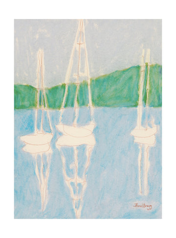 Calm Sailboat Reflections | Poster - Passepartout