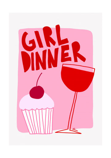 Girl Dinner | Poster - Passepartout
