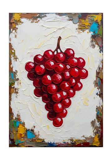 Vibrant Red Grapes | Poster - Passepartout