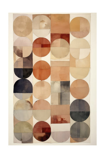 Earthy Geometric Flow | Poster - Passepartout