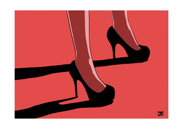 Elegant Red Heels | Poster - Passepartout