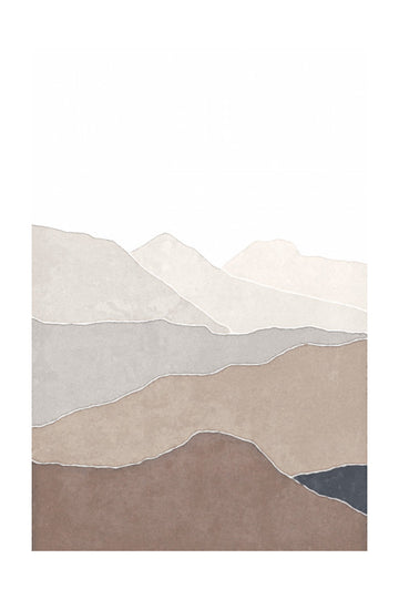 Muted Mountain Landscape | Poster - Passepartout