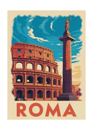 Rome Colosseum Column | Poster - Passepartout