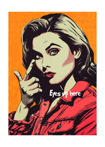 Pop Art Woman Pointing | Poster - Passepartout