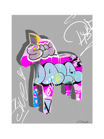 Graffiti Dala Horse | Poster - Passepartout