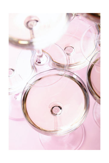 Soft Pink Champagne Glasses | Poster - Passepartout