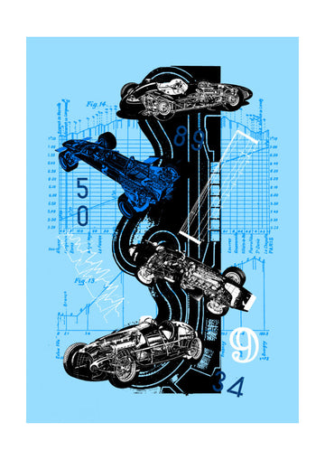 Vintage Racing Blueprints | Poster - Passepartout