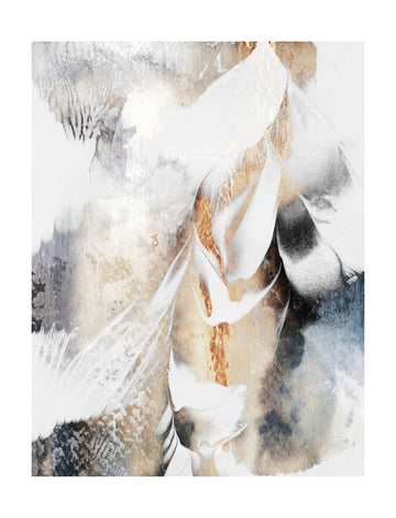 Golden Abstract Flow | Poster - Passepartout
