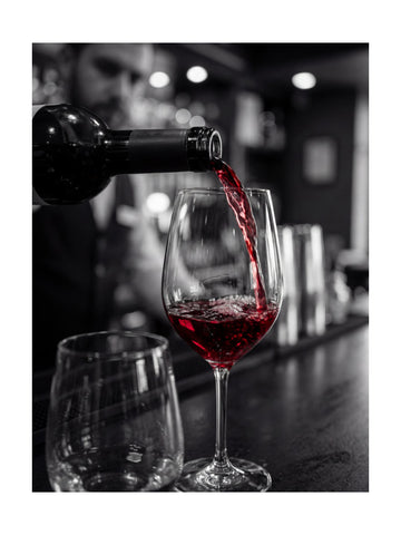 Red Wine Bar Pour | Poster - Passepartout