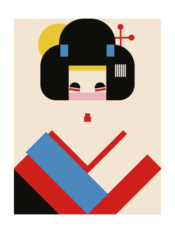 Colorful Geometric Woman | Poster - Passepartout