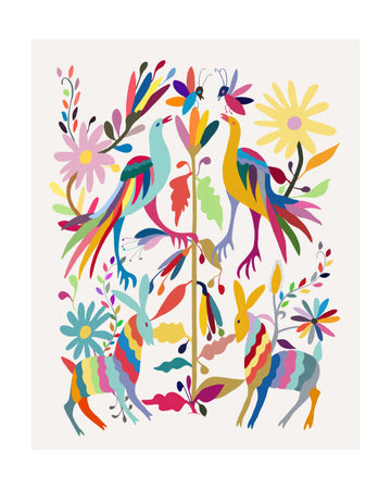Vibrant Folk Creatures | Poster - Passepartout
