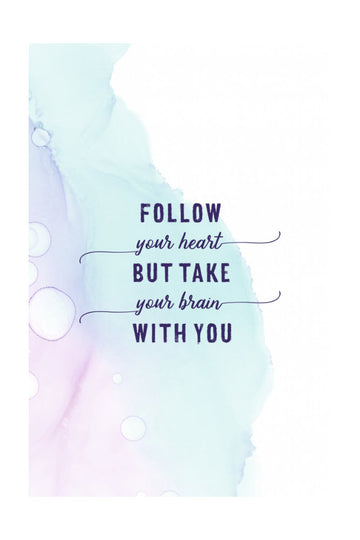 Pastel Heart Brain Quote | Poster - Passepartout