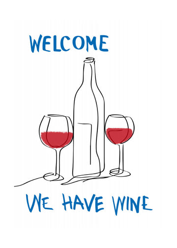 Welcome We Have Wine | Poster - Passepartout
