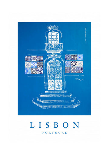 Lisbon Azulejo Facade | Poster - Passepartout