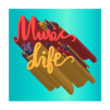 Vibrant Music Life Quote | Poster - Passepartout