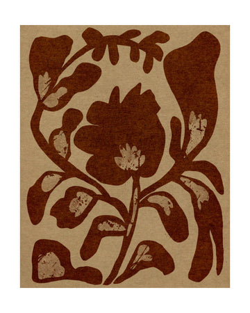 Earthy Floral Motif | Poster - Passepartout