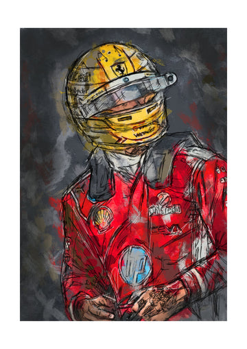 Focused Racing Driver | Poster - Passepartout