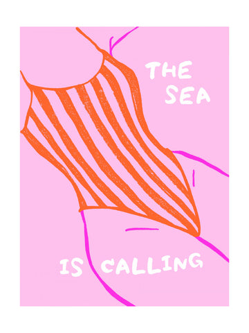 The Sea Is Calling | Poster - Passepartout