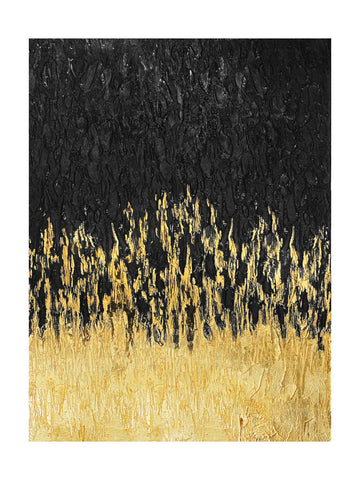 Golden Abstract Flow | Poster - Passepartout