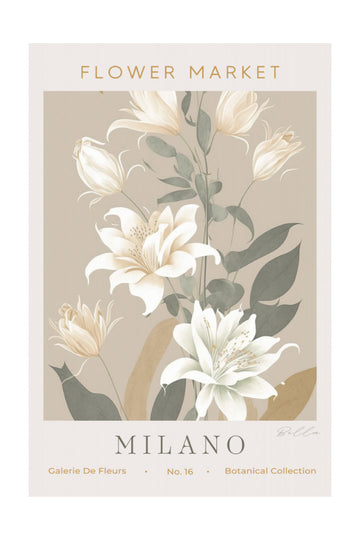 Elegant Cream Lilies | Poster - Passepartout
