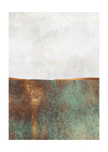 Golden Patina Horizon | Poster - Passepartout