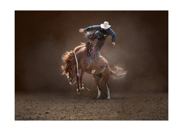 Bucking Rodeo Cowboy | Poster - Passepartout