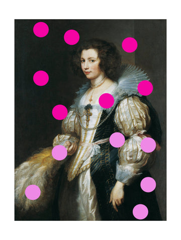 Elegant Lady with Pink Dots | Poster - Passepartout