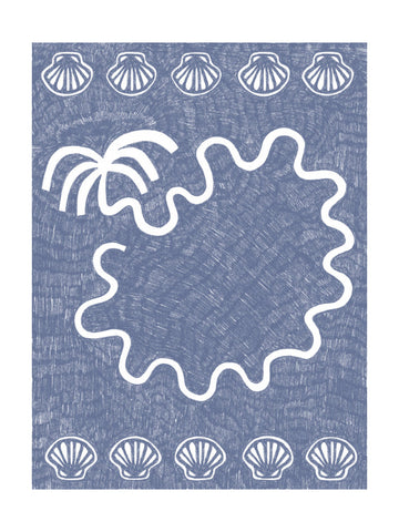 Wavy Tropical Island | Poster - Passepartout