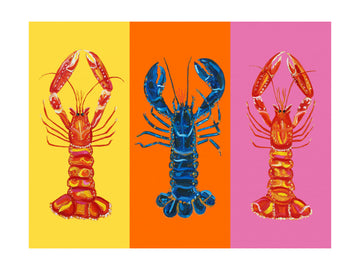 Colorful Pop Lobsters | Poster - Passepartout