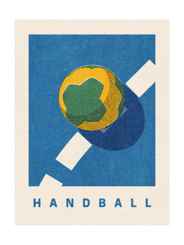 Retro Handball Action | Poster - Passepartout