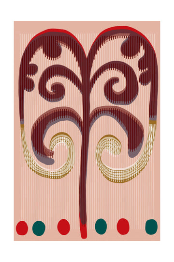 Stylized Botanical Swirls | Poster - Passepartout