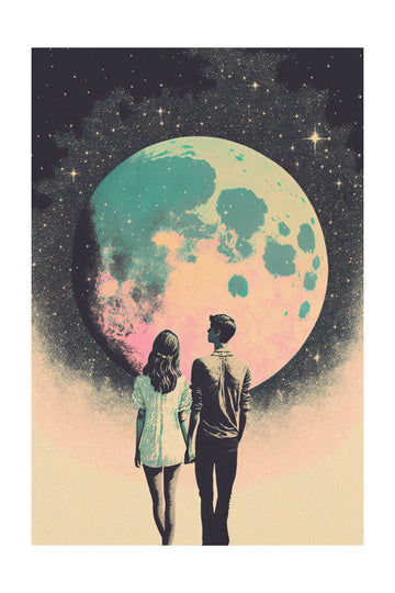 Lunar Lovers' Journey | Poster - Passepartout