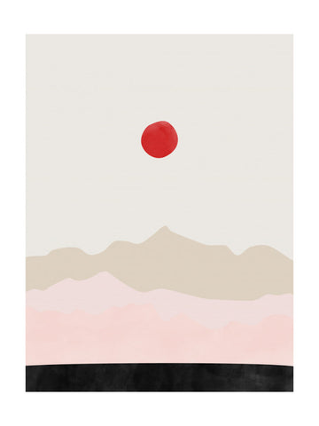 Minimalist Sun Mountains | Poster - Passepartout
