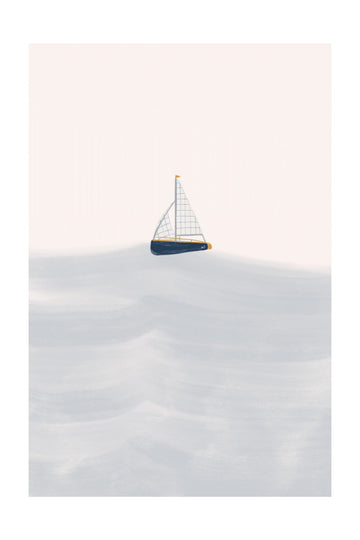 Serene Sailboat Waters | Poster - Passepartout