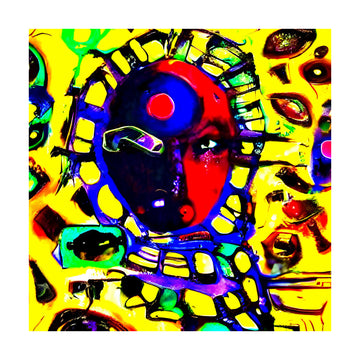 Vibrant Abstract Face | Poster - Passepartout