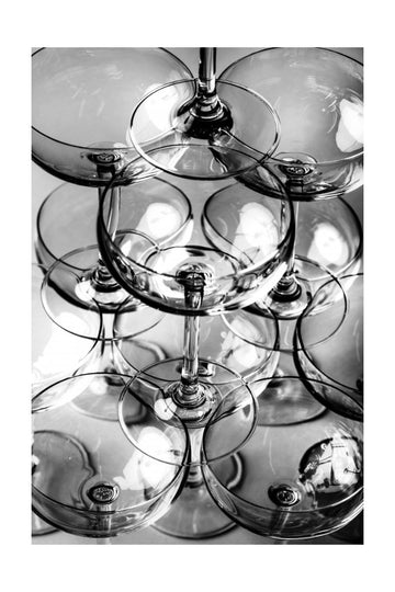 Stacked Champagne Glasses | Poster - Passepartout