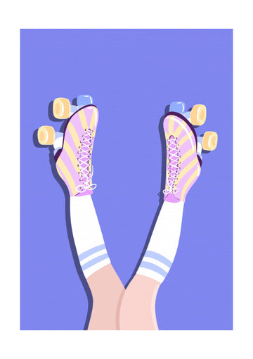 Retro Roller Skates | Poster - Passepartout