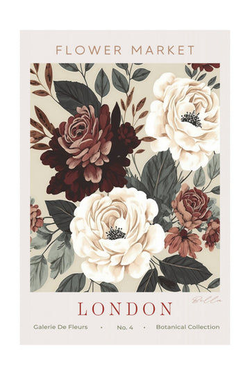London Flower Market Roses | Poster - Passepartout