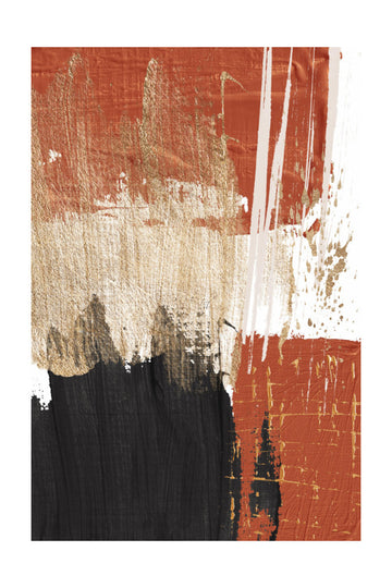 Bold Terracotta Abstract | Poster - Passepartout