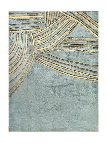 Flowing Gold Lines | Poster - Passepartout