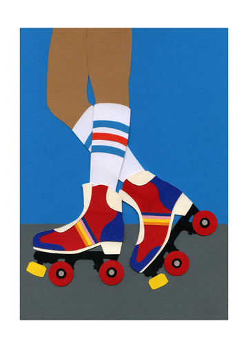 Retro Roller Skates | Poster - Passepartout
