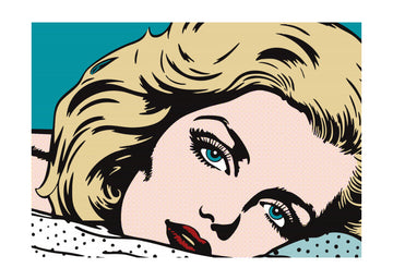 Pensive Pop Art Woman | Poster - Passepartout